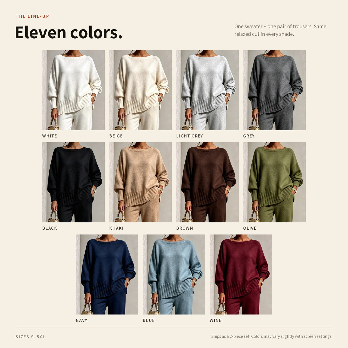🤲New Arrivals🔥Hot Sale Soft Cashmere Casual Sweater Suit
