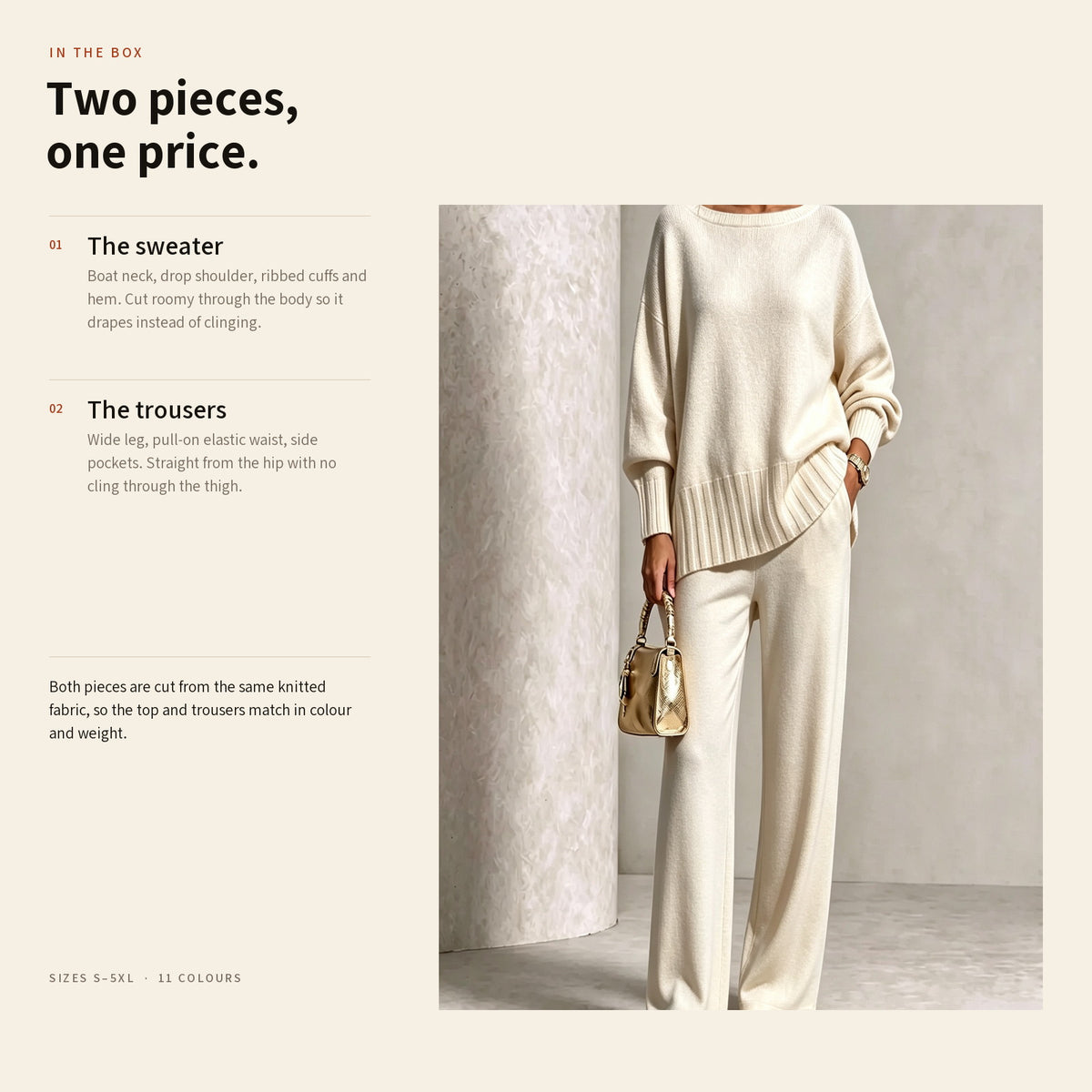 🤲New Arrivals🔥Hot Sale Soft Cashmere Casual Sweater Suit