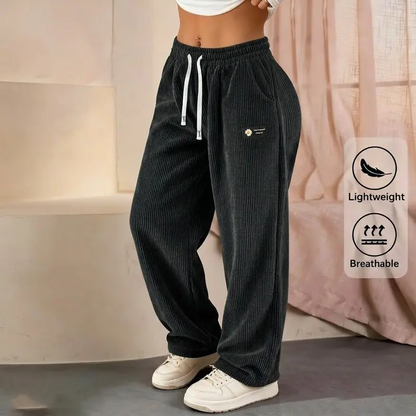 【LAST DAY SALE】Women's Solid Straight Leg Corduroy Bottoms-100% Cotton